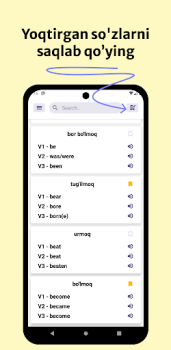 Scaricare Noto'g'ri fe'llar jadvali Educazione per Android Screenshot 2