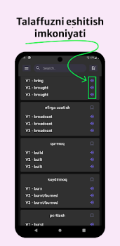 Scaricare Noto'g'ri fe'llar jadvali Educazione per Android Screenshot 4