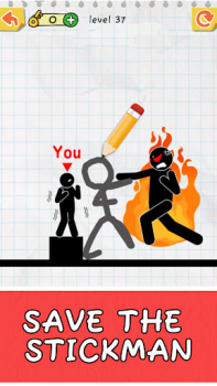 Scaricare Draw 2 Save: Stickman Puzzle Giochi rompicapo per Android Screenshot 2