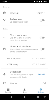 Scaricare Geph: free anti-blocking VPN Strumenti per Android Screenshot 5