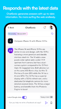 Scaricare ChatSonic: Super ChatGPT App Lavoro per Android Screenshot 2