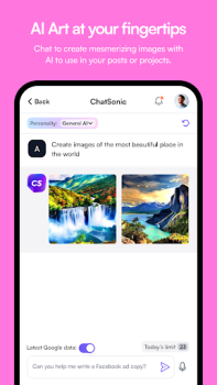 Scaricare ChatSonic: Super ChatGPT App Lavoro per Android Screenshot 3
