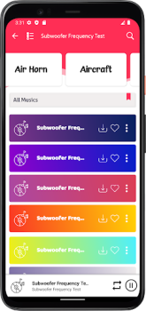 Scaricare Test di frequenza del subwoofe Musica e audio per Android Screenshot 5