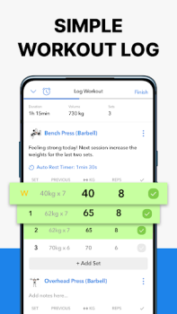 Scaricare Hevy: Scheda Palestra e Diario Salute e fitness per Android Screenshot 2