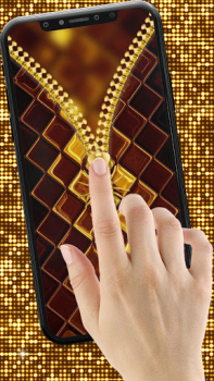 Scaricare Gold Zipper Screen Lock Personalizzazione per Android Screenshot 3