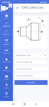 Scaricare CNC Lathe Calc Lavoro per Android Screenshot 3