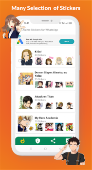 Scaricare Anime Stickers for WhatsApp Personalizzazione per Android Screenshot 5