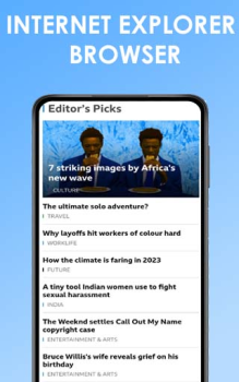 Scaricare Web Browser- Internet Explorer Comunicazione per Android Screenshot 3