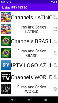 Scaricare Listas IPTV 593 EC Intrattenimento per Android Screenshot 3