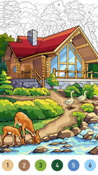 Scaricare House Color by number game Giochi da tavolo per Android