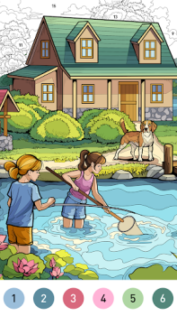 Scaricare House Color by number game Giochi da tavolo per Android Screenshot 5