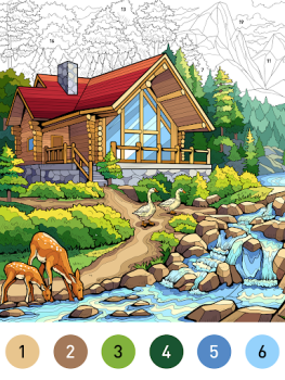 Scaricare House Color by number game Giochi da tavolo per Android Screenshot 6