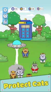 Scaricare Cat Clan: Aliens Defence Casual per Android Screenshot 3