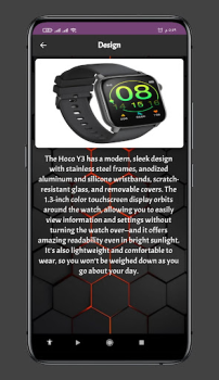 Scaricare Hoco Y3 Smart Watch App Guide Strumenti per Android Screenshot 4