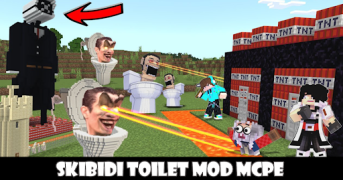 Scaricare Skibidi Toilet 3 mod Minecraft Personalizzazione per Android Screenshot 2