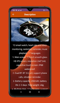 Scaricare Hoco Smart watch Y2 guide Strumenti per Android Screenshot 3