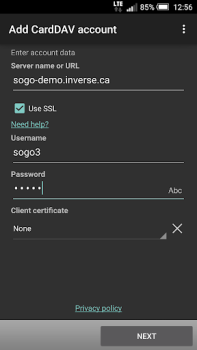 Scaricare CardDAV-Sync free Lavoro per Android Screenshot 2