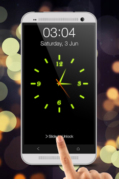 Scaricare Glowing Clock Locker Personalizzazione per Android Screenshot 4