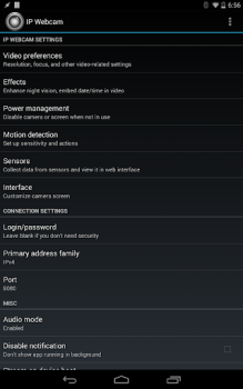 Scaricare IP Webcam Lettori ed editor video per Android Screenshot 6