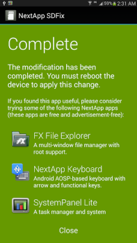 Scaricare SDFix: KitKat Writable MicroSD Strumenti per Android Screenshot 4