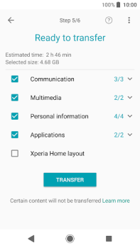 Scaricare (Old version) Xperia Transfer Mobile Personalizzazione per Android Screenshot 4
