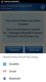 Scaricare Save Phonebook & SMS to Excel Strumenti per Android Screenshot 4