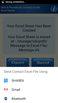 Scaricare Save Phonebook & SMS to Excel Strumenti per Android Screenshot 7