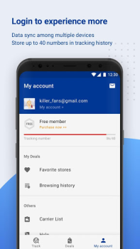 Scaricare 17TRACK Tracciamento Pacchi Lavoro per Android Screenshot 6
