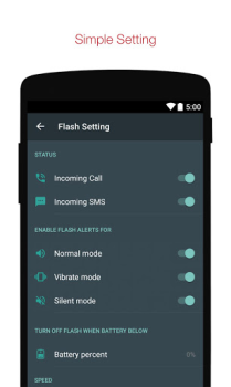 Scaricare Flash Alerts on Call and SMS Strumenti per Android Screenshot 2