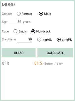 Scaricare Calcolatore eGFR Medicina per Android Screenshot 3