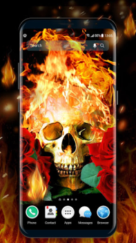 Scaricare Flaming Skull Live Wallpaper for Free Personalizzazione per Android Screenshot 3