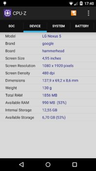 Scaricare CPU-Z Strumenti per Android Screenshot 2