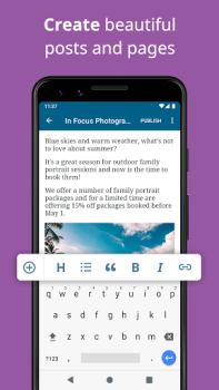 Scaricare WordPress – Costruzione siti Lavoro per Android Screenshot 3