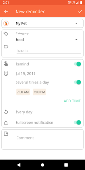 Scaricare Animal and pet care diary Stile di vita per Android Screenshot 5