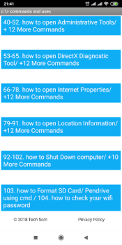 Scaricare CMD Command Prompt 100+ Best Commands Educazione per Android Screenshot 4