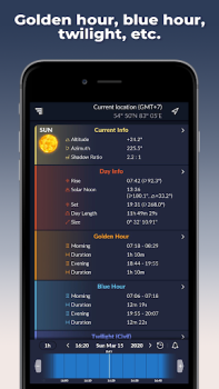 Scaricare Ephemeris – Sole e Luna Orario Strumenti per Android Screenshot 4