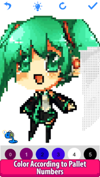 Anime Manga Pixel Art Coloring