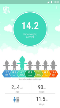 Scaricare BMI calculator for child Salute e fitness per Android Screenshot 3
