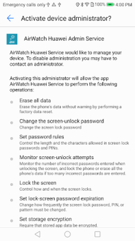Scaricare AirWatch Service for Huawei Affari per Android Screenshot 3