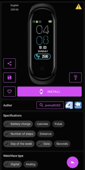Scaricare Mi Band 4 WatchFaces Strumenti per Android Screenshot 4