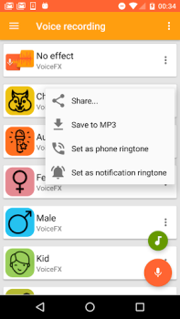 Scaricare VoiceFX - Cambia la tua voce c Intrattenimento per Android Screenshot 3