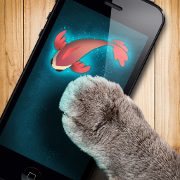 Logo Fish game toy for cats