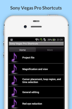 Scaricare Free Sony Vegas Pro Shortcuts Lavoro per Android Screenshot 2