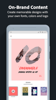 Scaricare Adobe Express: AI Video Design Arte e design per Android Screenshot 6