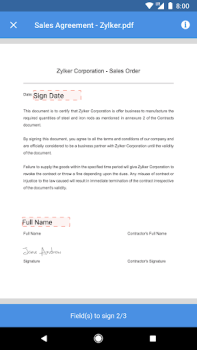 Scaricare Zoho Sign - Fill & eSign docs Lavoro per Android Screenshot 4
