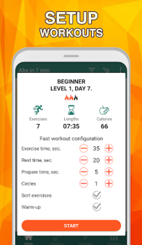 Scaricare 7 minute abs workout: Daily Ab Salute e fitness per Android Screenshot 3