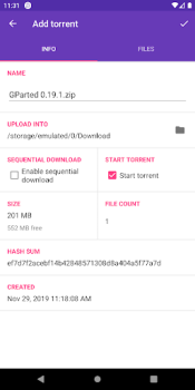Scaricare LibreTorrent Lettori ed editor video per Android Screenshot 6