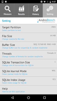 Scaricare Androbench (Storage Benchmark) Strumenti per Android Screenshot 5