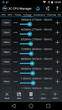 Scaricare 3C CPU Manager (root) Strumenti per Android Screenshot 3