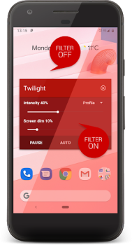 Scaricare Twilight: filtro di luce blu Salute e fitness per Android Screenshot 2